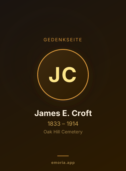 Gedenkportrait von James E. Croft