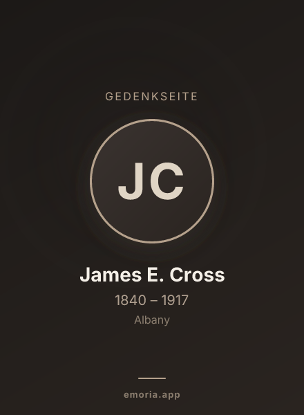 Gedenkportrait von James E. Cross