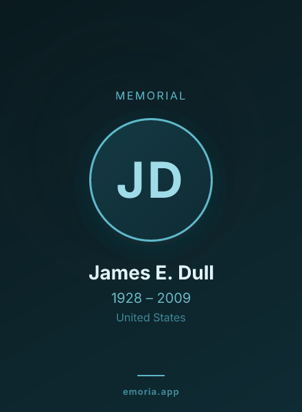 Memorial portrait of James E. Dull