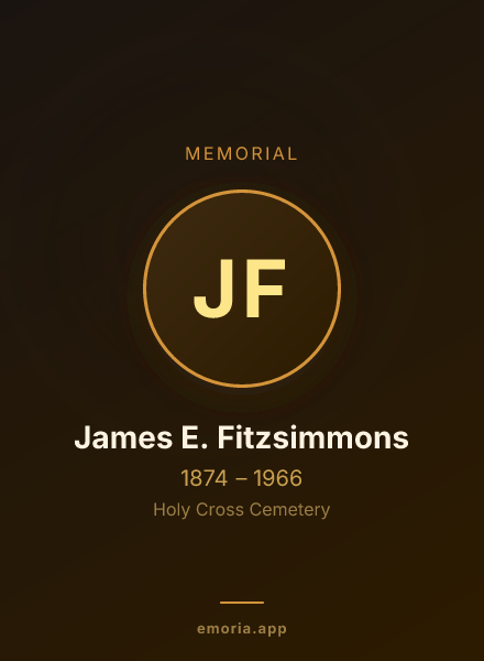 Memorial portrait of James E. Fitzsimmons