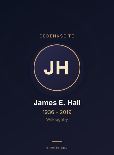 Gedenkportrait von James E. Hall