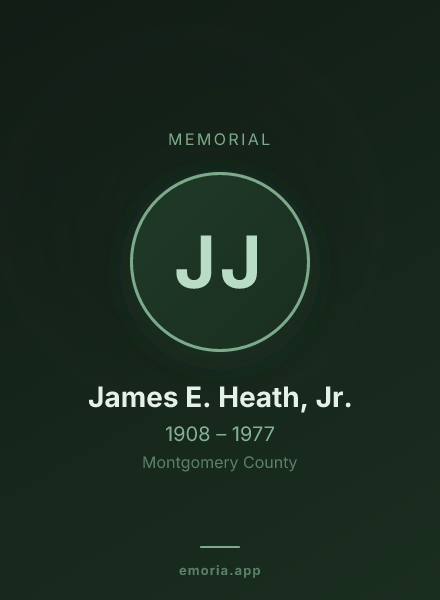 Memorial portrait of James E. Heath, Jr.