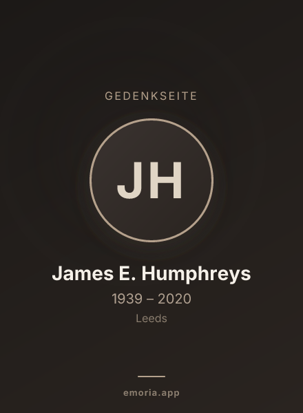 Gedenkportrait von James E. Humphreys