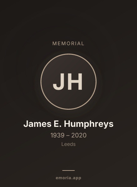 Memorial portrait of James E. Humphreys