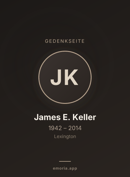 Gedenkportrait von James E. Keller