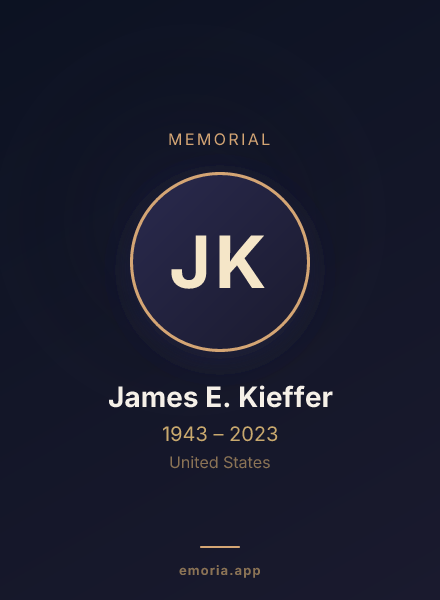 Memorial portrait of James E. Kieffer