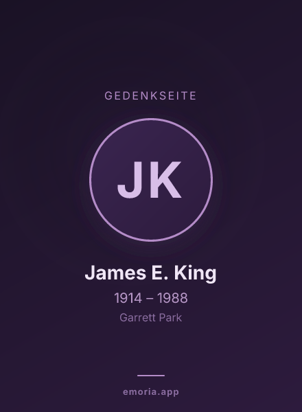 Gedenkportrait von James E. King