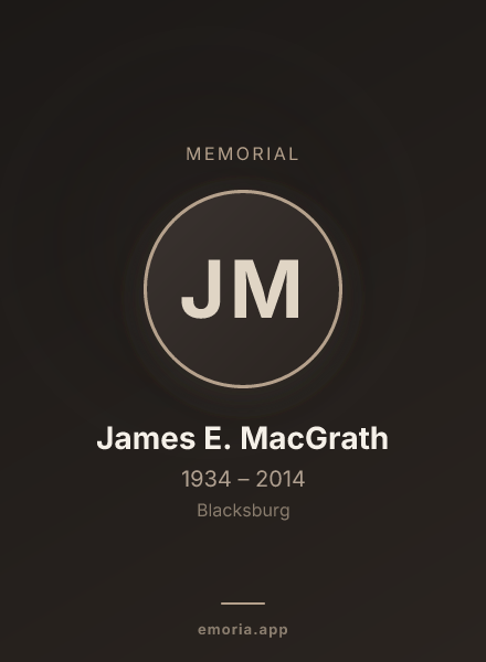 Memorial portrait of James E. MacGrath