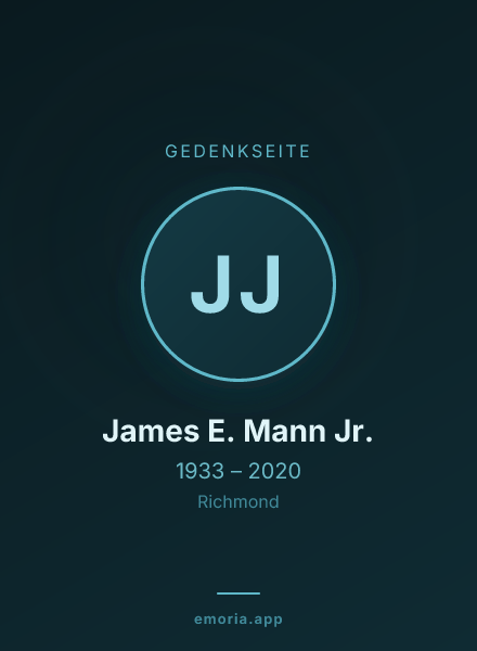 Gedenkportrait von James E. Mann Jr.
