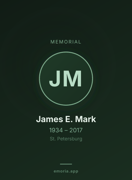 Memorial portrait of James E. Mark