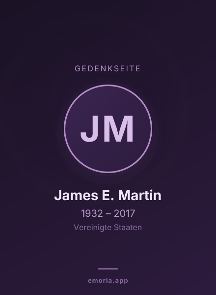 Gedenkportrait von James E. Martin