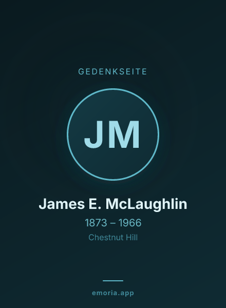 Gedenkportrait von James E. McLaughlin