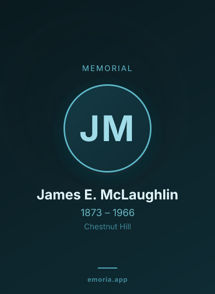 Memorial portrait of James E. McLaughlin
