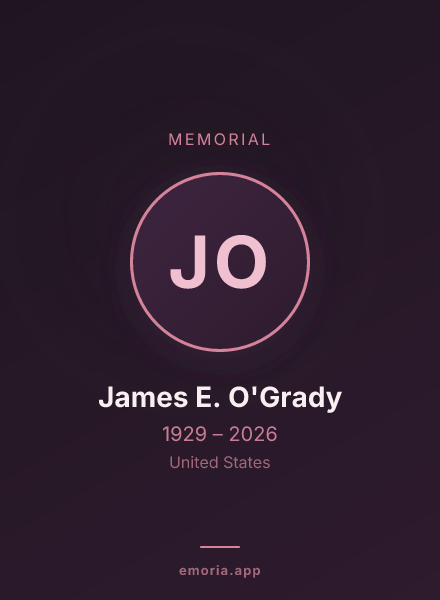 Memorial portrait of James E. O'Grady