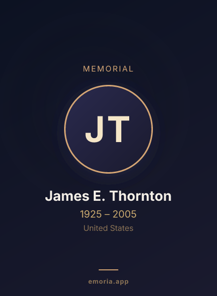 Memorial portrait of James E. Thornton