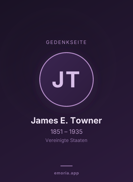 Gedenkportrait von James E. Towner