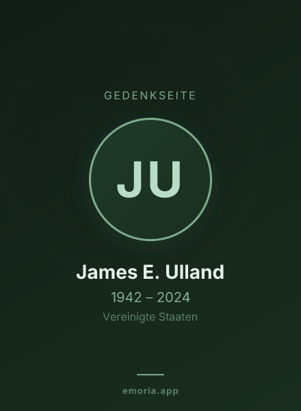 Gedenkportrait von James E. Ulland