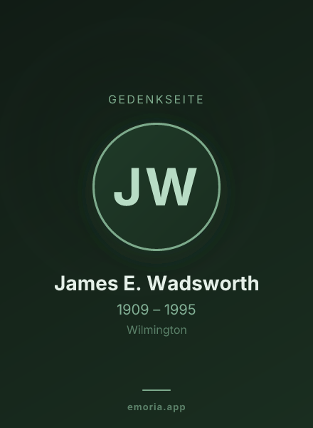 Gedenkportrait von James E. Wadsworth