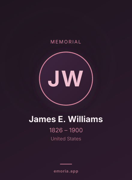 Memorial portrait of James E. Williams