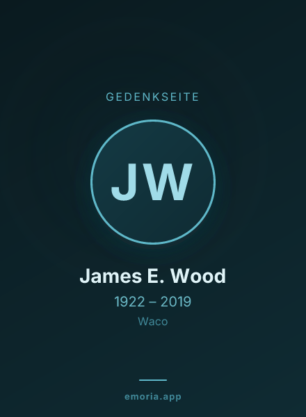 Gedenkportrait von James E. Wood