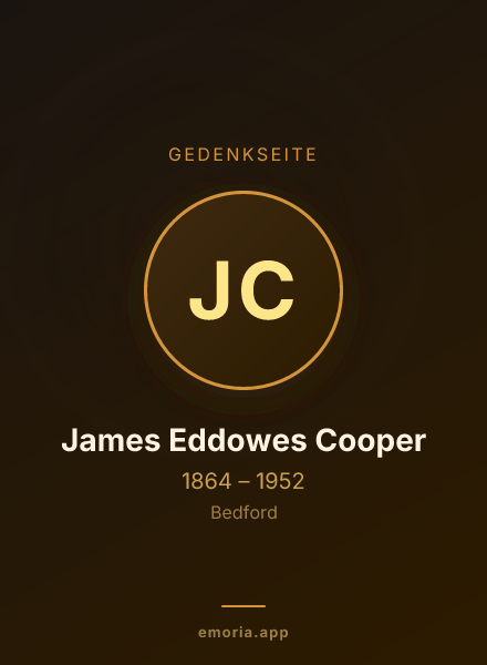 Gedenkportrait von James Eddowes Cooper