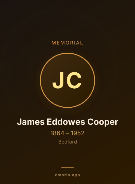 Memorial portrait of James Eddowes Cooper