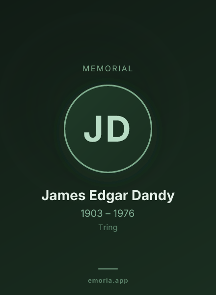 Memorial portrait of James Edgar Dandy