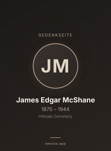 Gedenkportrait von James Edgar McShane