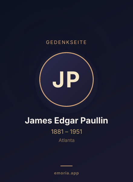 Gedenkportrait von James Edgar Paullin