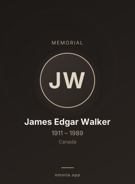 Memorial portrait of James Edgar Walker