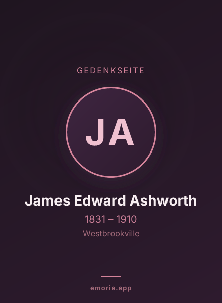 Gedenkportrait von James Edward Ashworth