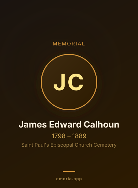 Memorial portrait of James Edward Calhoun
