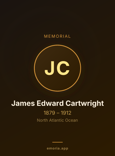 Memorial portrait of James Edward Cartwright