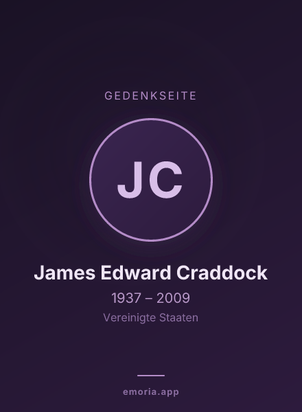 Gedenkportrait von James Edward Craddock