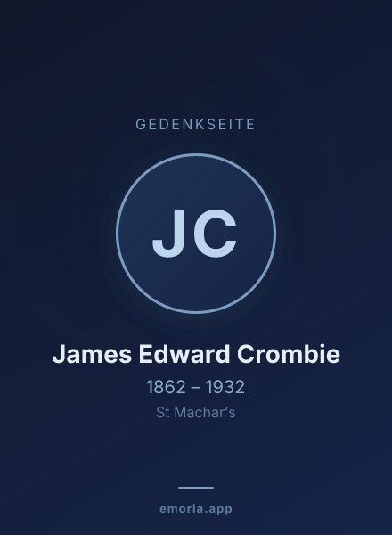 Gedenkportrait von James Edward Crombie