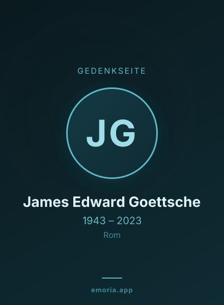 Gedenkportrait von James Edward Goettsche