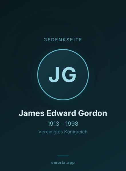 Gedenkportrait von James Edward Gordon