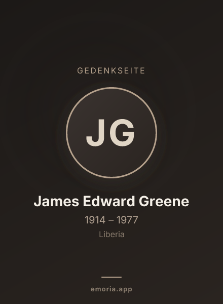 Gedenkportrait von James Edward Greene