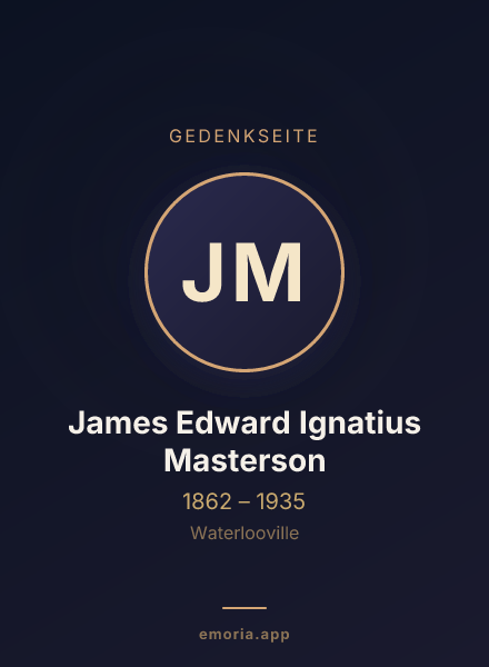 Gedenkportrait von James Edward Ignatius Masterson