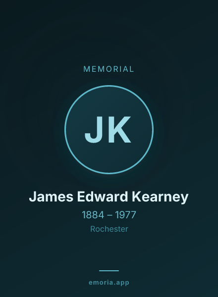 Memorial portrait of James Edward Kearney
