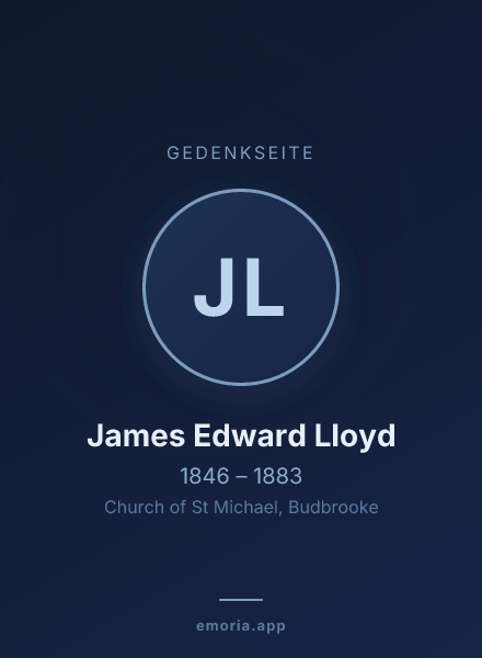 Gedenkportrait von James Edward Lloyd