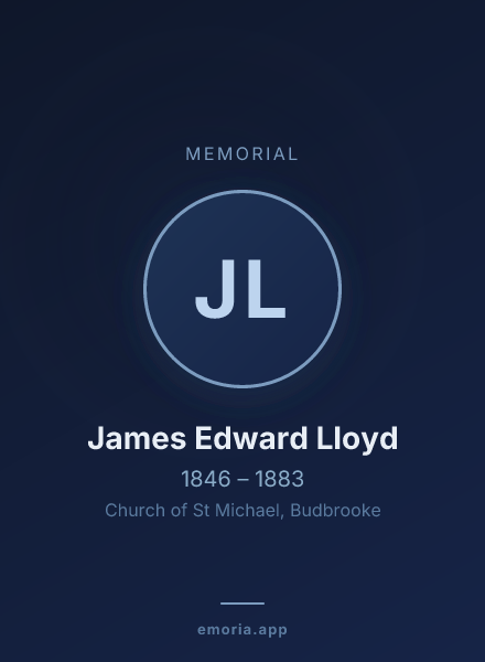 Memorial portrait of James Edward Lloyd