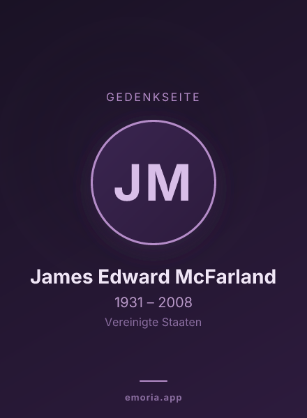 Gedenkportrait von James Edward McFarland