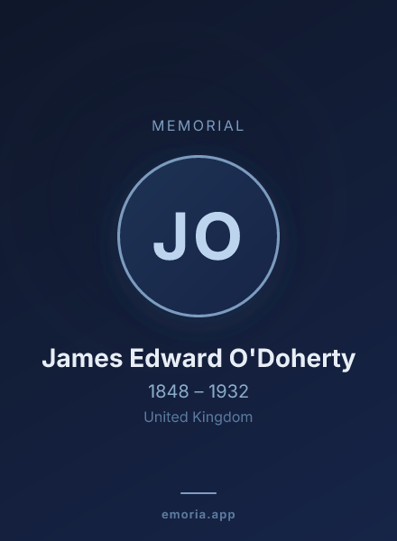 Memorial portrait of James Edward O'Doherty