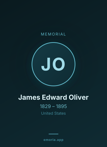 Memorial portrait of James Edward Oliver