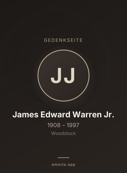 Gedenkportrait von James Edward Warren Jr.