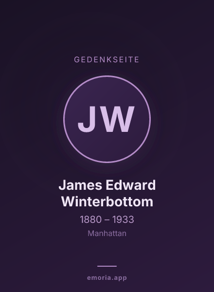 Gedenkportrait von James Edward Winterbottom
