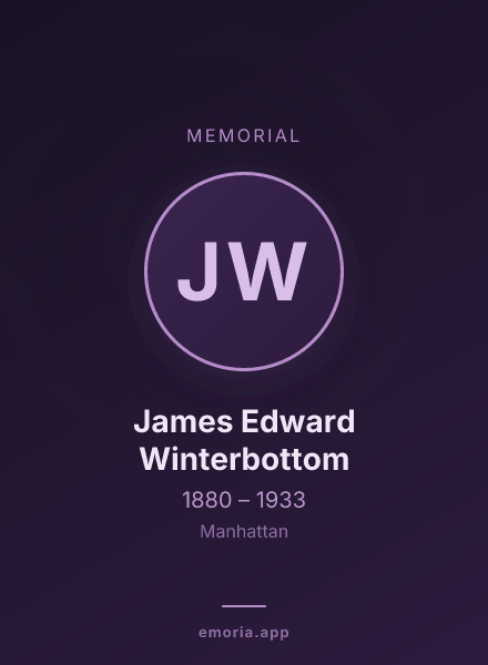 Memorial portrait of James Edward Winterbottom