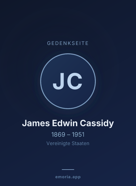 Gedenkportrait von James Edwin Cassidy