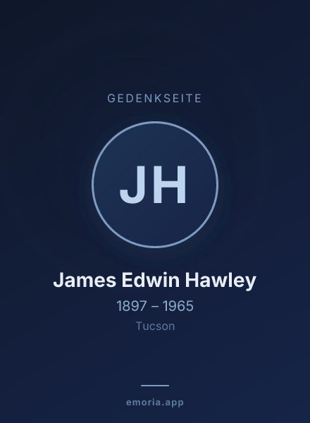 Gedenkportrait von James Edwin Hawley